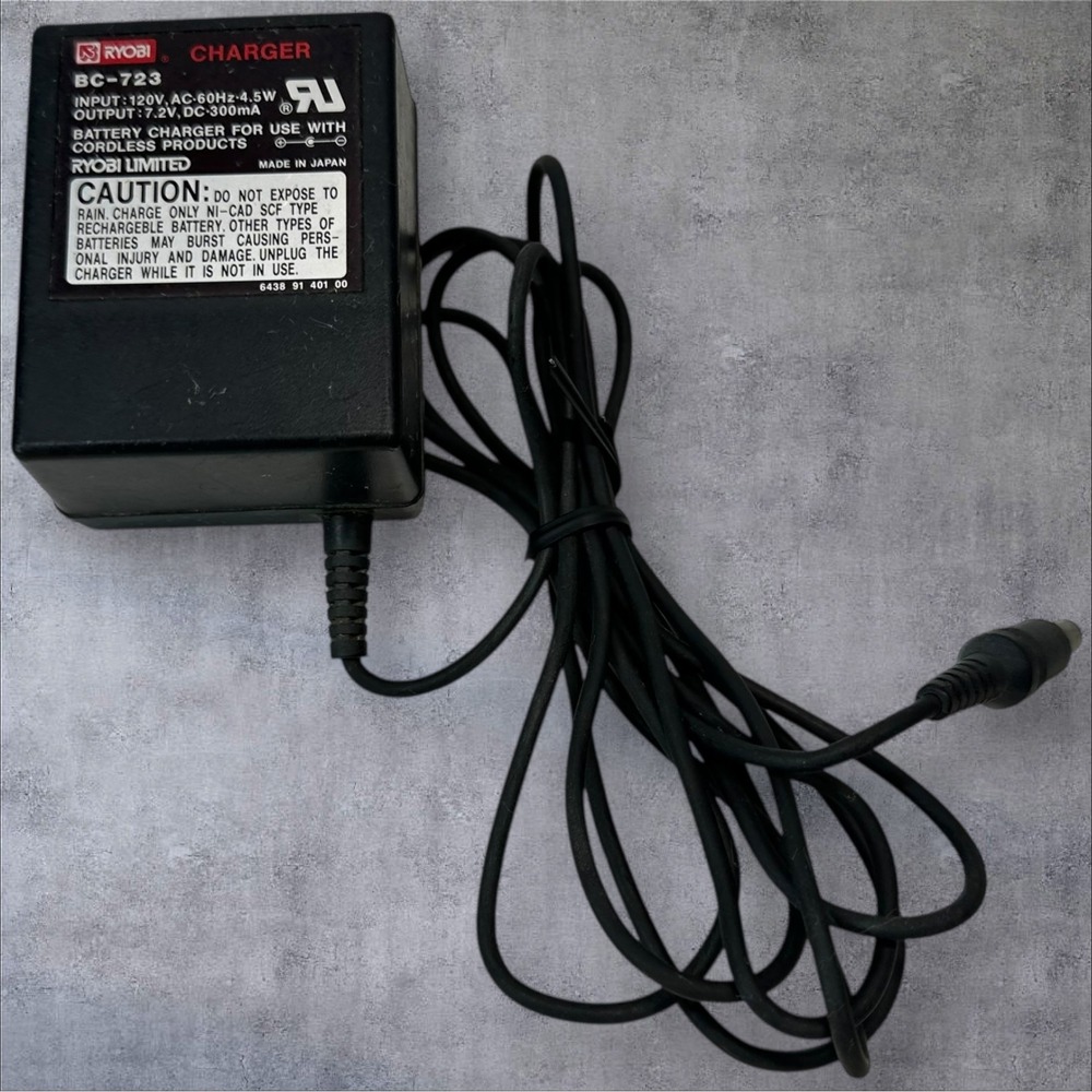 RYOBI‎ Power Charger Replacement Part 120V DC 300mA BC-723